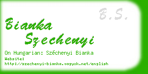 bianka szechenyi business card