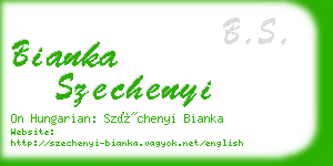 bianka szechenyi business card